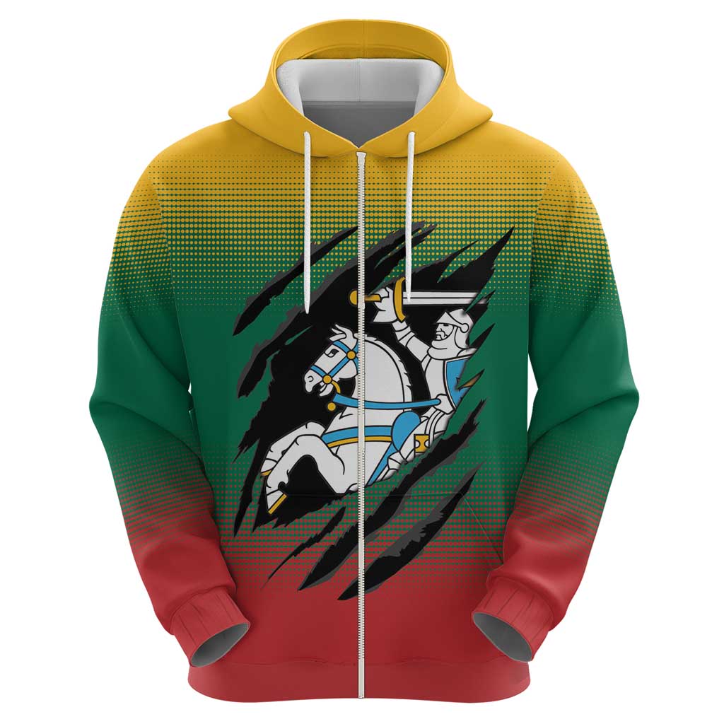 Lithuania Vytis Hoodie Lietuvos Chasing and Fighting LT9