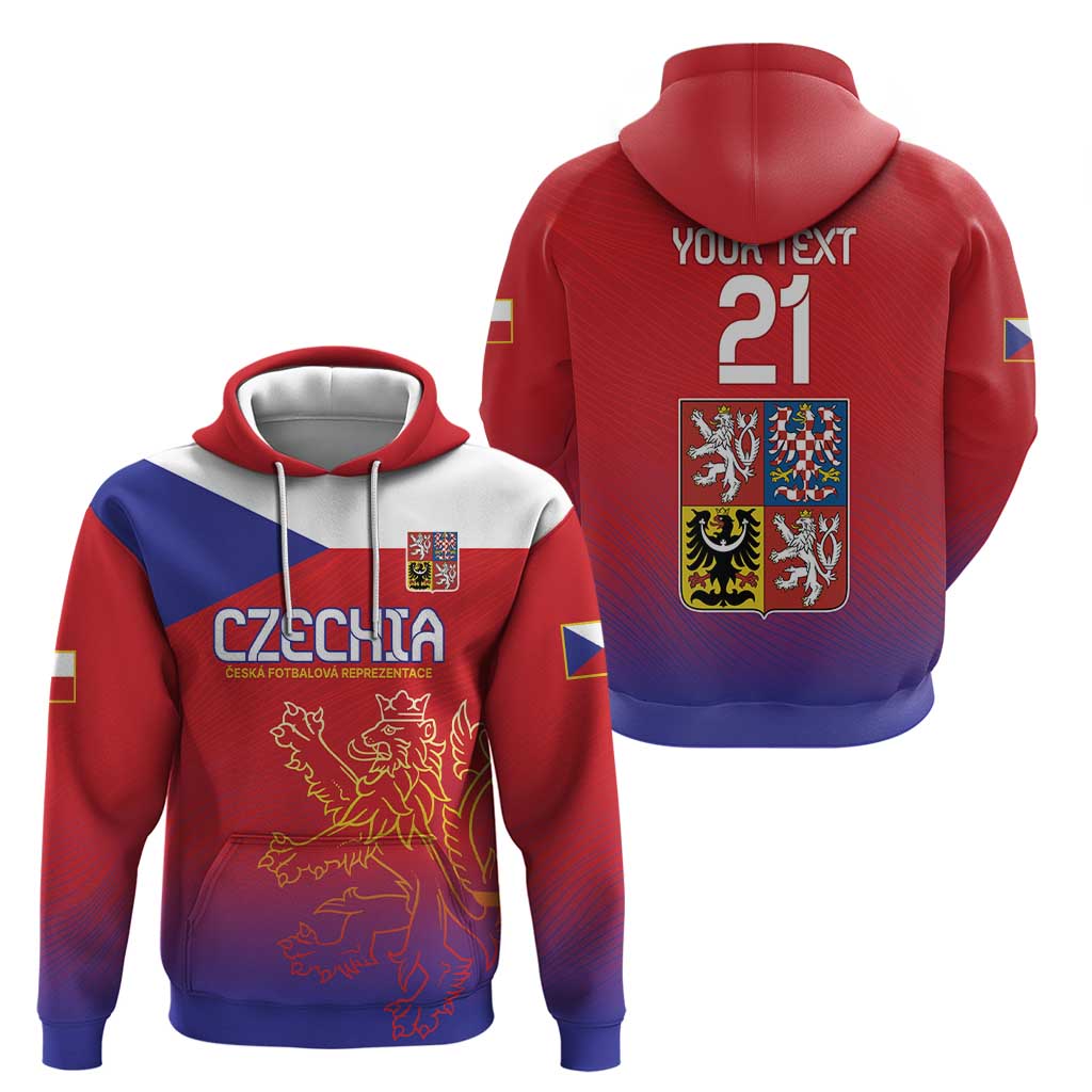 Custom Czech Republic Hoodie Unique Double Tailed Lion LT9