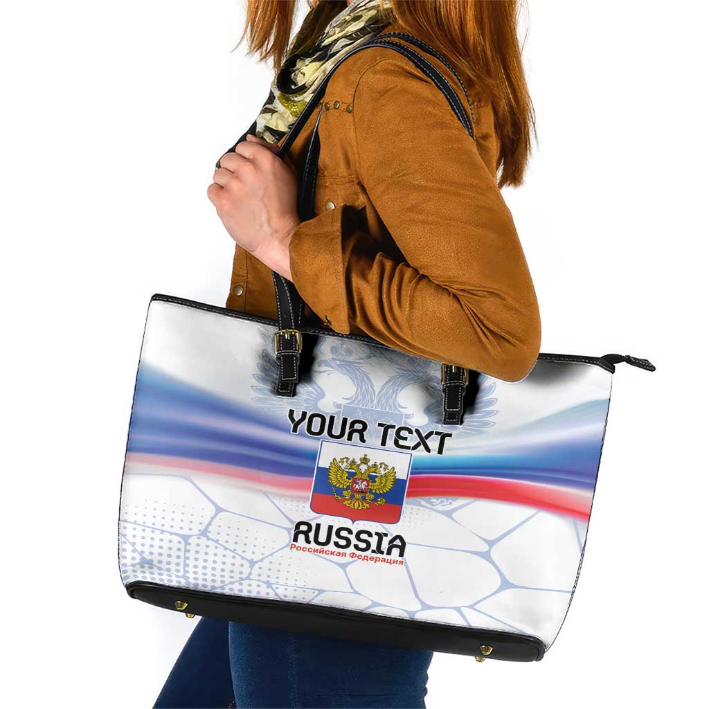 Personalized Russia Double-headed Eagle Leather Tote Bag Special Flag Style LT9