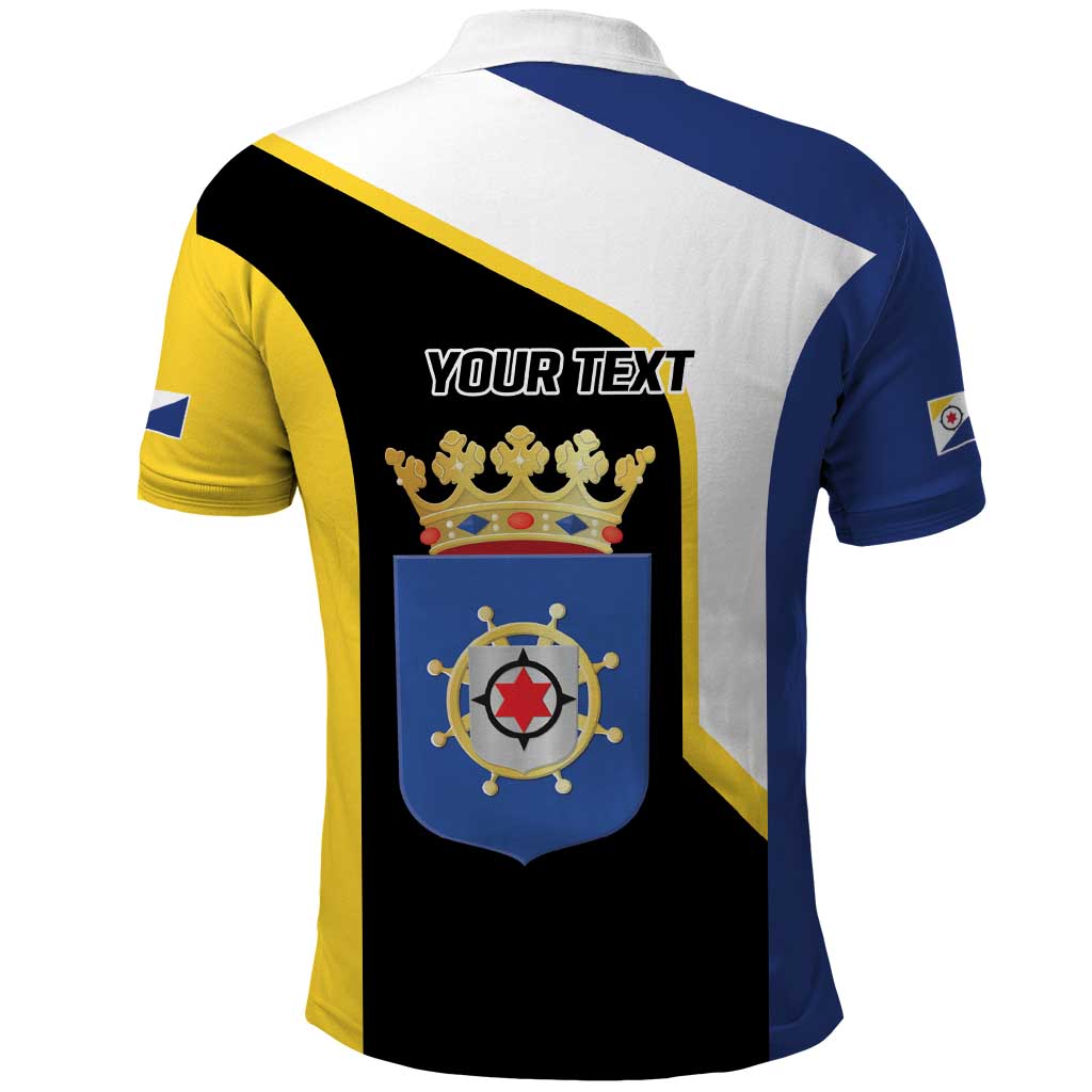 Caribbean Bonaire Personalized Polo Shirt Simple Flag Style LT9