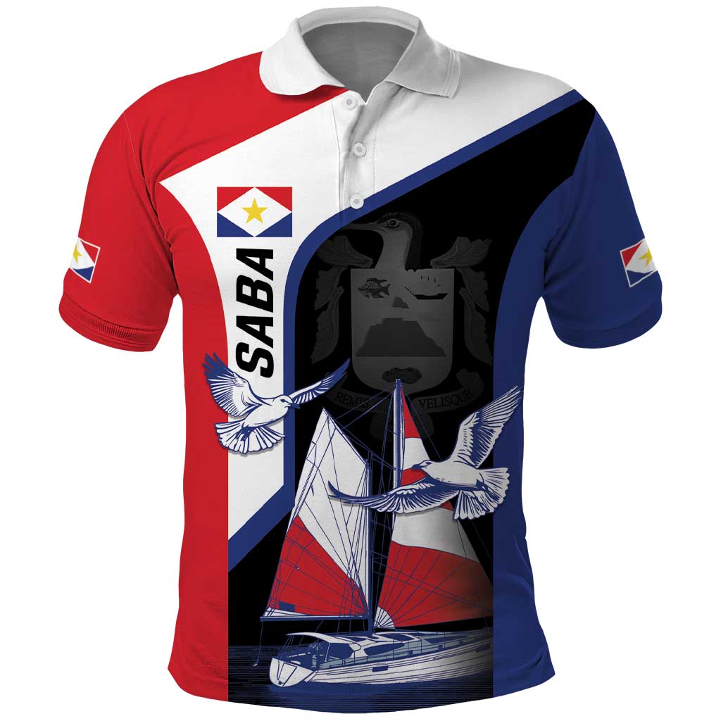 Caribbean Saba Personalized Polo Shirt Remis Velisque Sail the Seas LT9