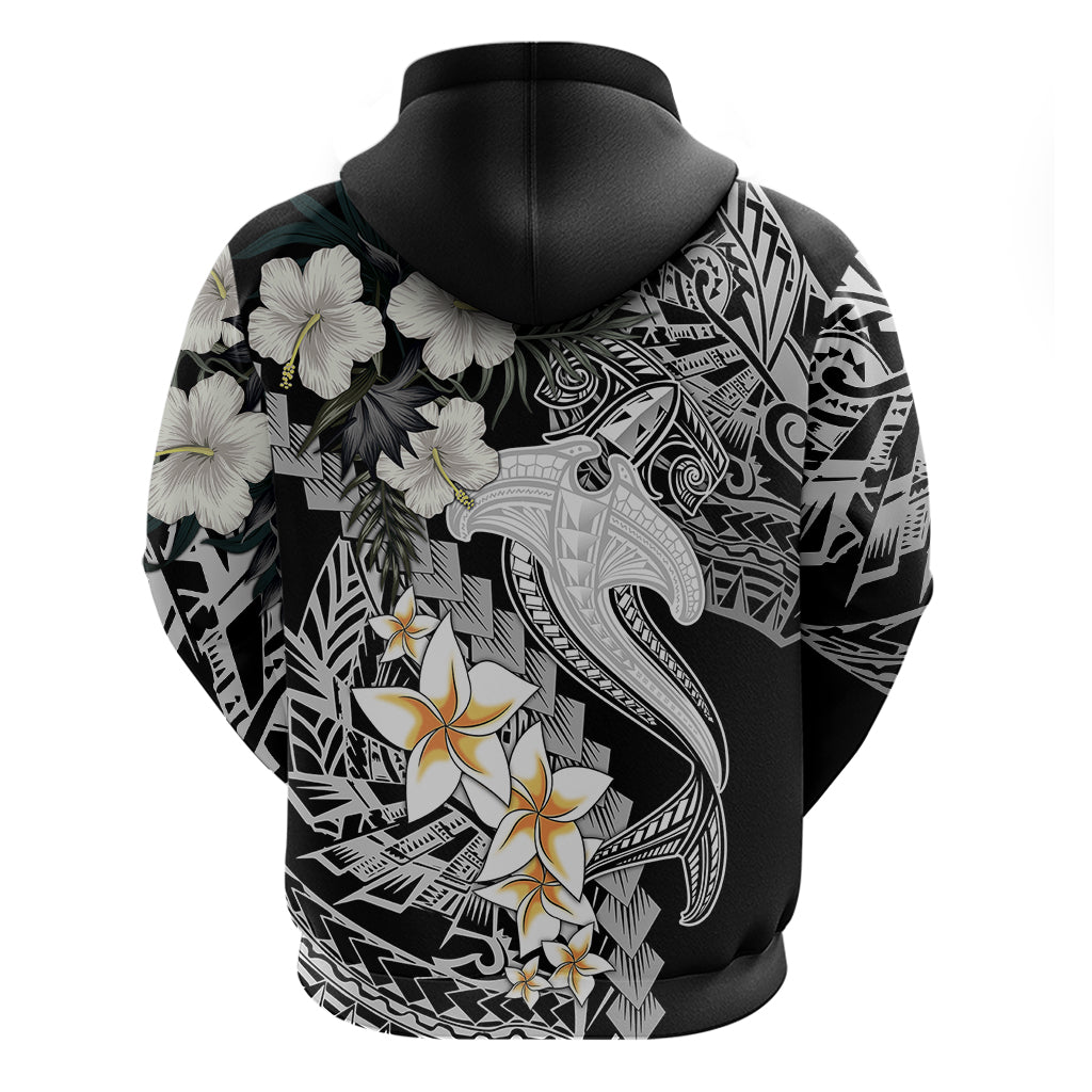 Aloha Hawaii Hoodie Hammerhead Shark Tattoo Polynesian Summer - White LT9