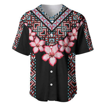 Afro Adenium Multiflorum Flowers Baseball Jersey Mix Native Tribal Pattern LT9