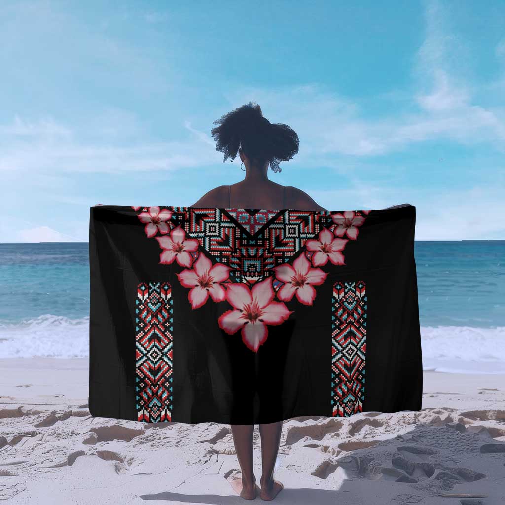 Afro Adenium Multiflorum Flowers Sarong Mix Native Tribal Pattern LT9