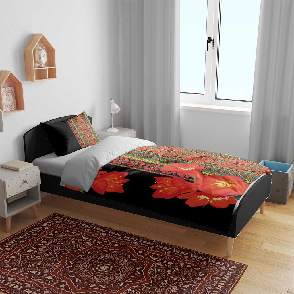 Afro Beauty Clivia Miniata Flowers Bedding Set LT9