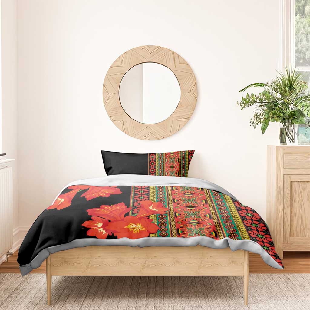 Afro Beauty Clivia Miniata Flowers Bedding Set LT9