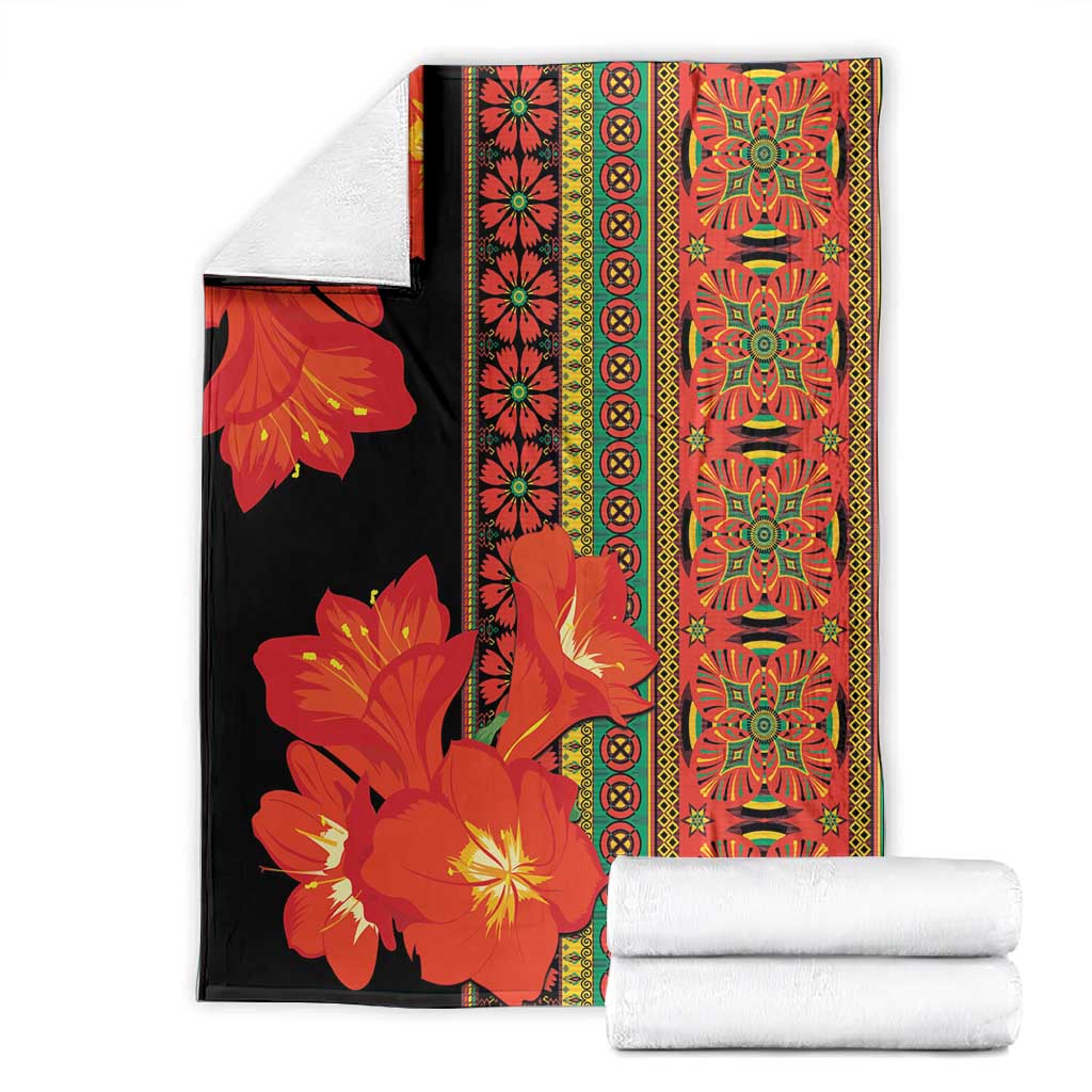 Afro Beauty Clivia Miniata Flowers Blanket LT9