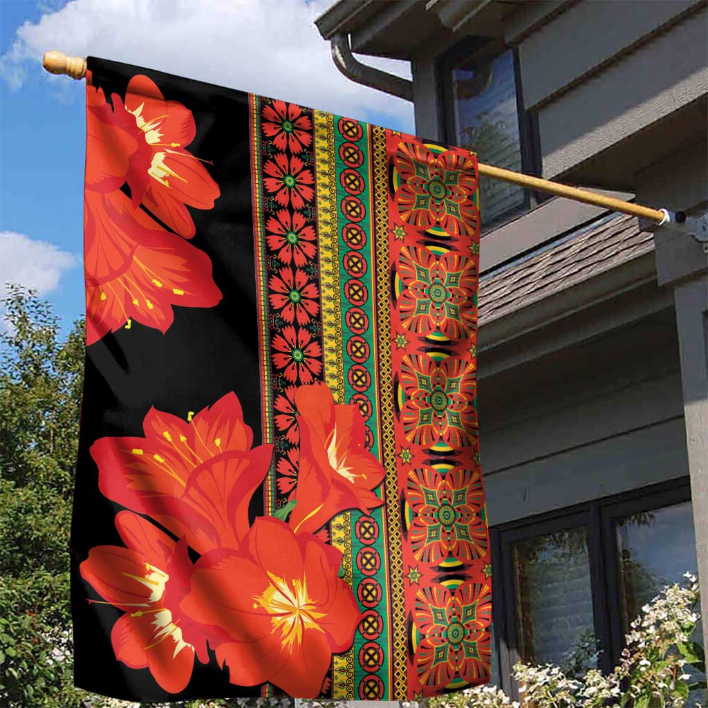 Afro Beauty Clivia Miniata Flowers Garden Flag LT9