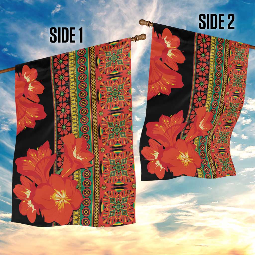 Afro Beauty Clivia Miniata Flowers Garden Flag LT9