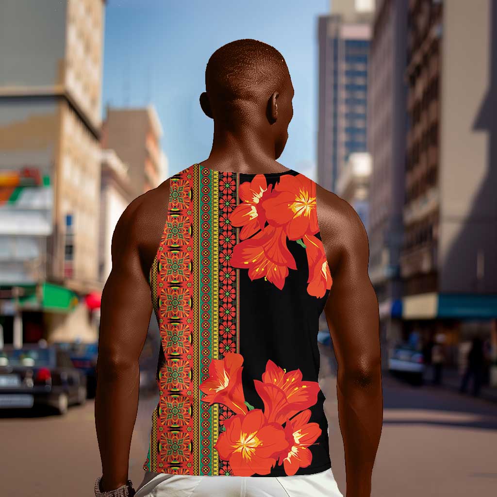 Afro Beauty Clivia Miniata Flowers Men Tank Top LT9
