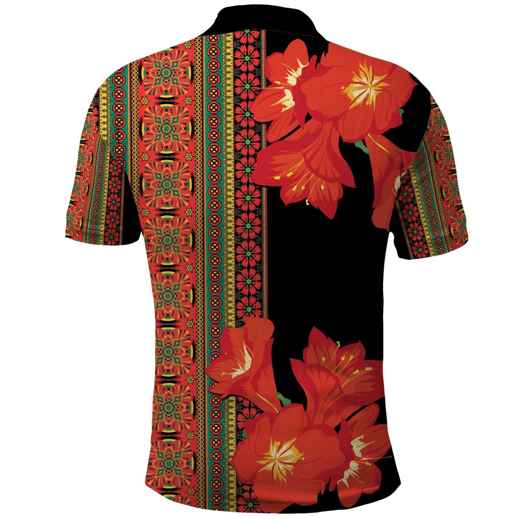 Africa Beauty Clivia Miniata Flowers Polo Shirt LT9