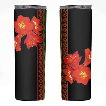 Afro Beauty Clivia Miniata Flowers Skinny Tumbler LT9