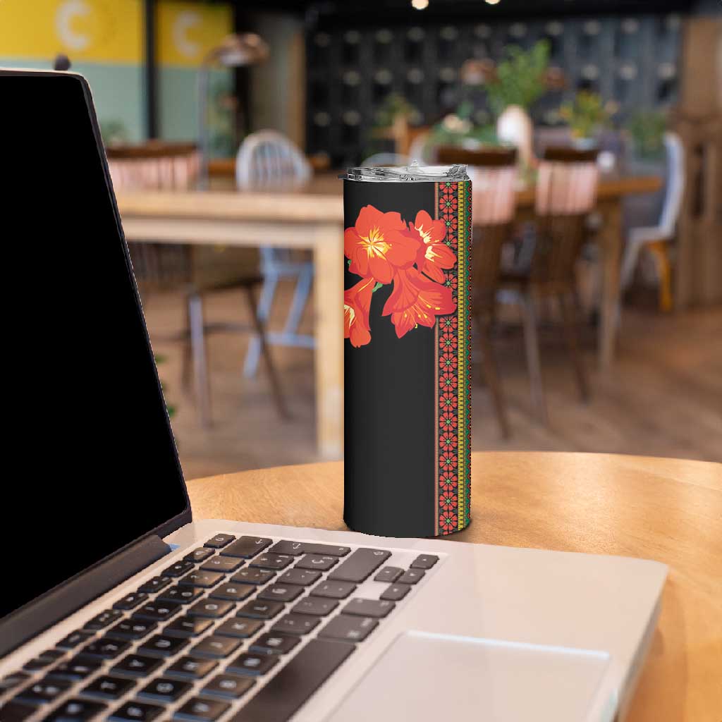 Afro Beauty Clivia Miniata Flowers Skinny Tumbler LT9