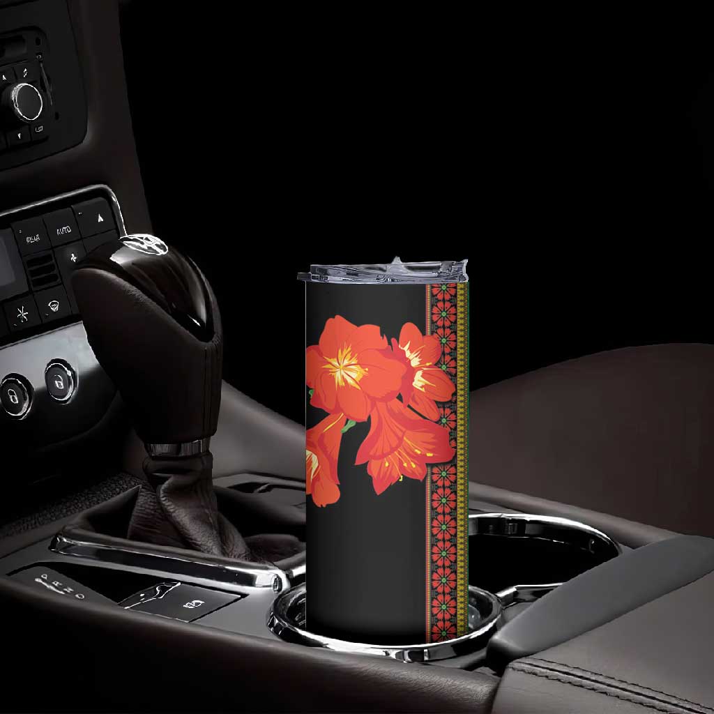 Afro Beauty Clivia Miniata Flowers Skinny Tumbler LT9