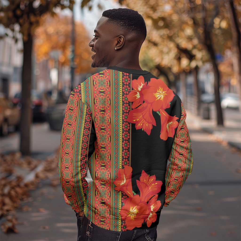 Afro Beauty Clivia Miniata Flowers Sweatshirt LT9