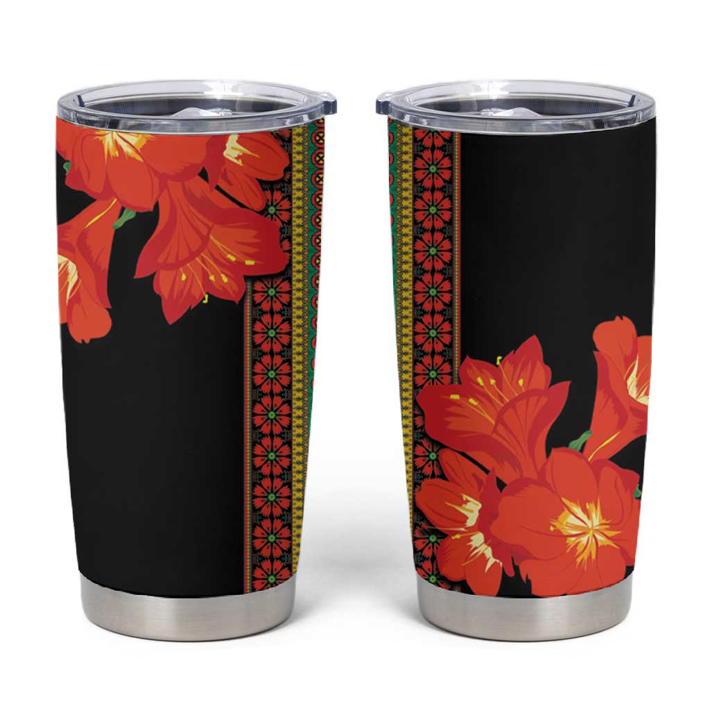 Afro Beauty Clivia Miniata Flowers Tumbler Cup LT9