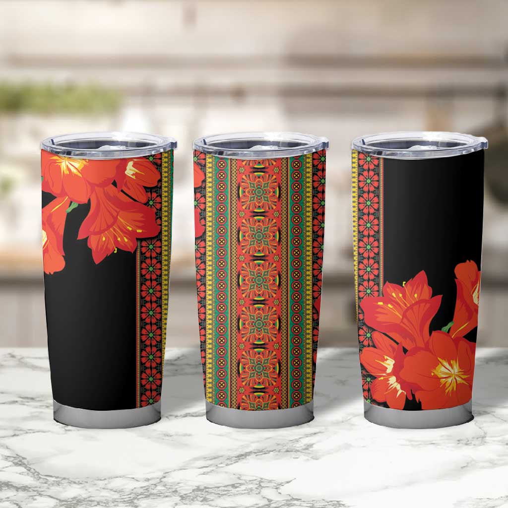 Afro Beauty Clivia Miniata Flowers Tumbler Cup LT9