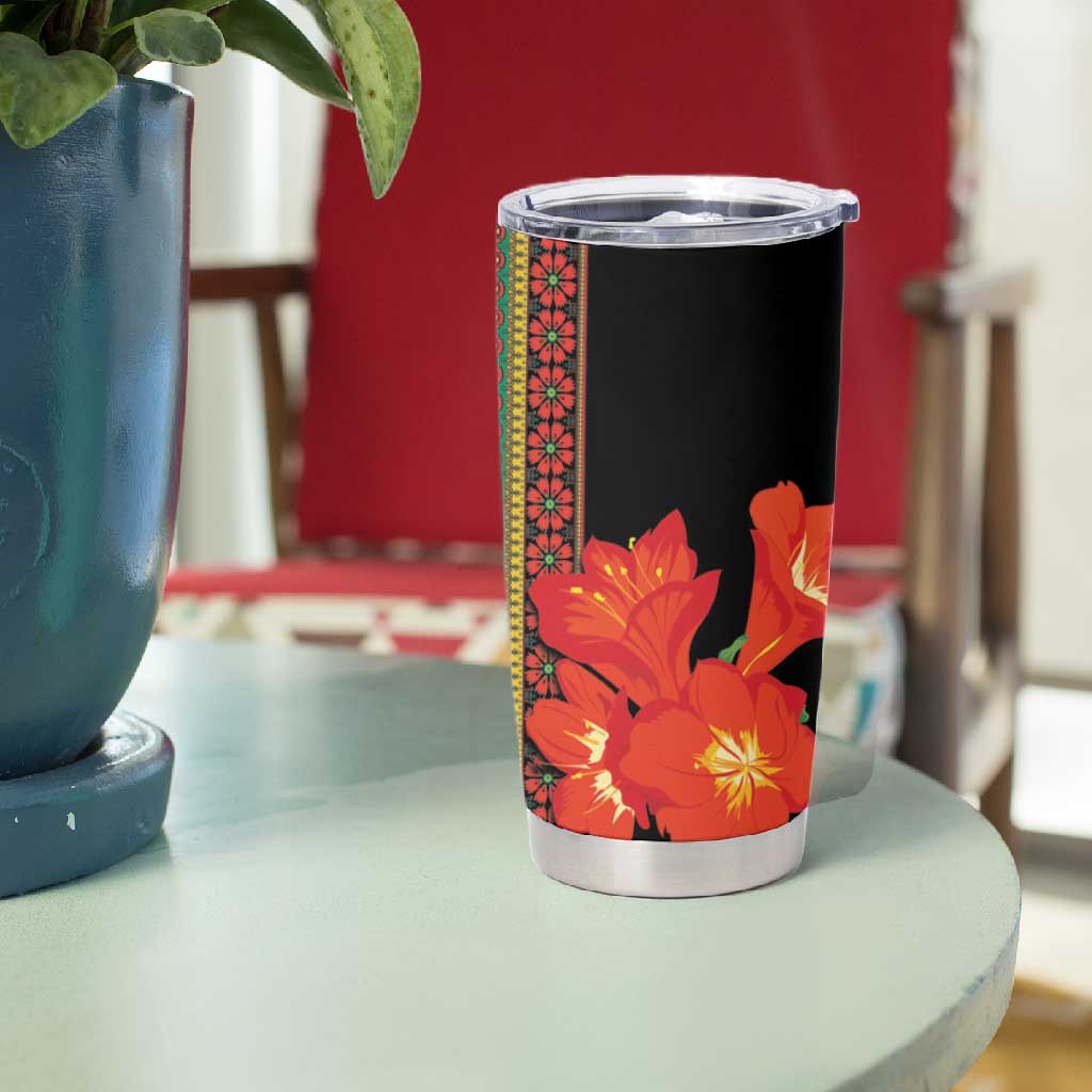 Afro Beauty Clivia Miniata Flowers Tumbler Cup LT9