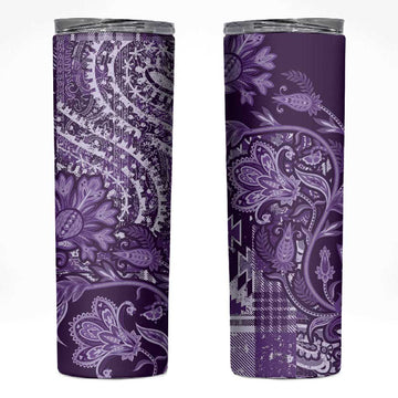 Afro Floral mix Maasai Shuka Skinny Tumbler Purple Moitf LT9