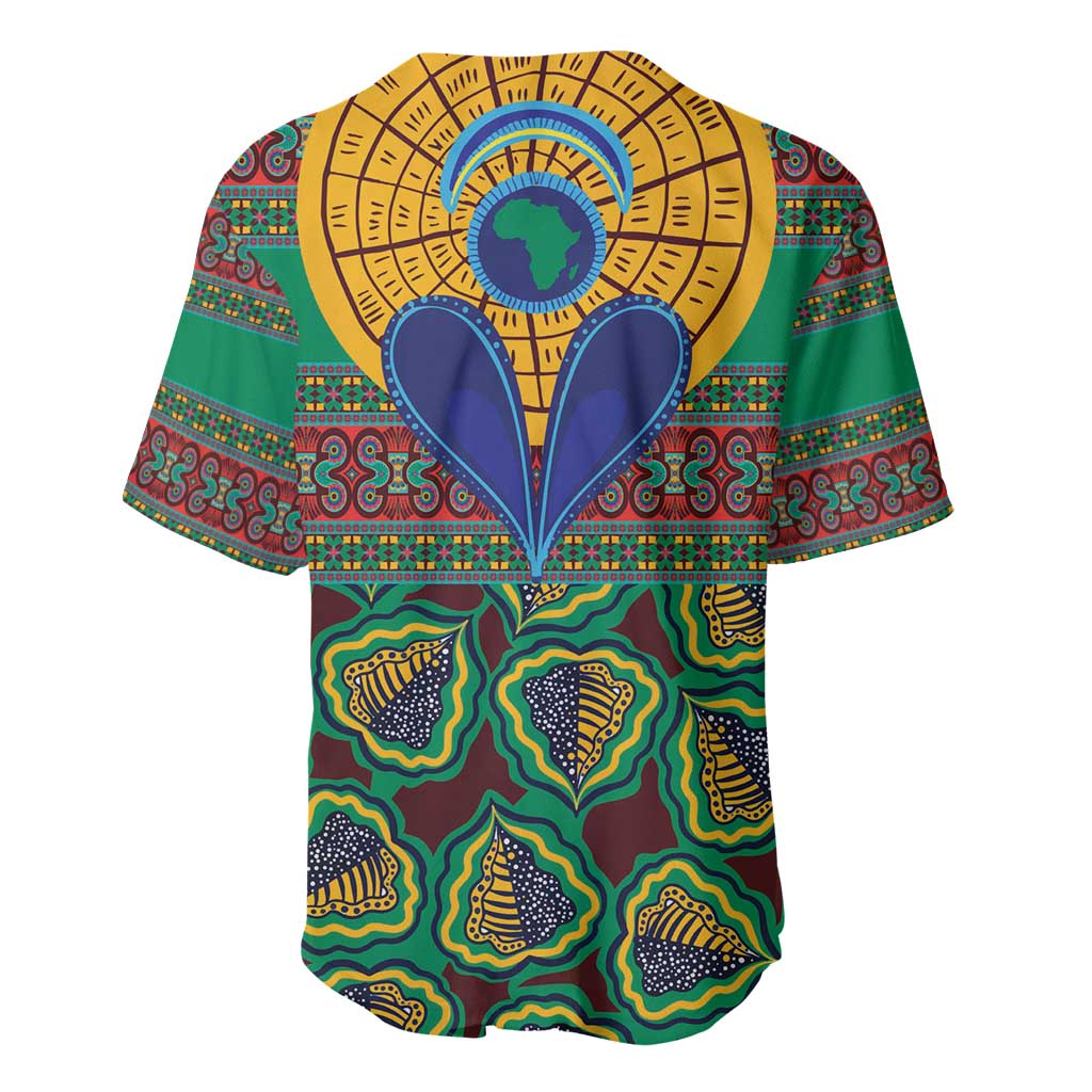 Afro Pattern Traditional Kanga Style Baseball Jersey LT9