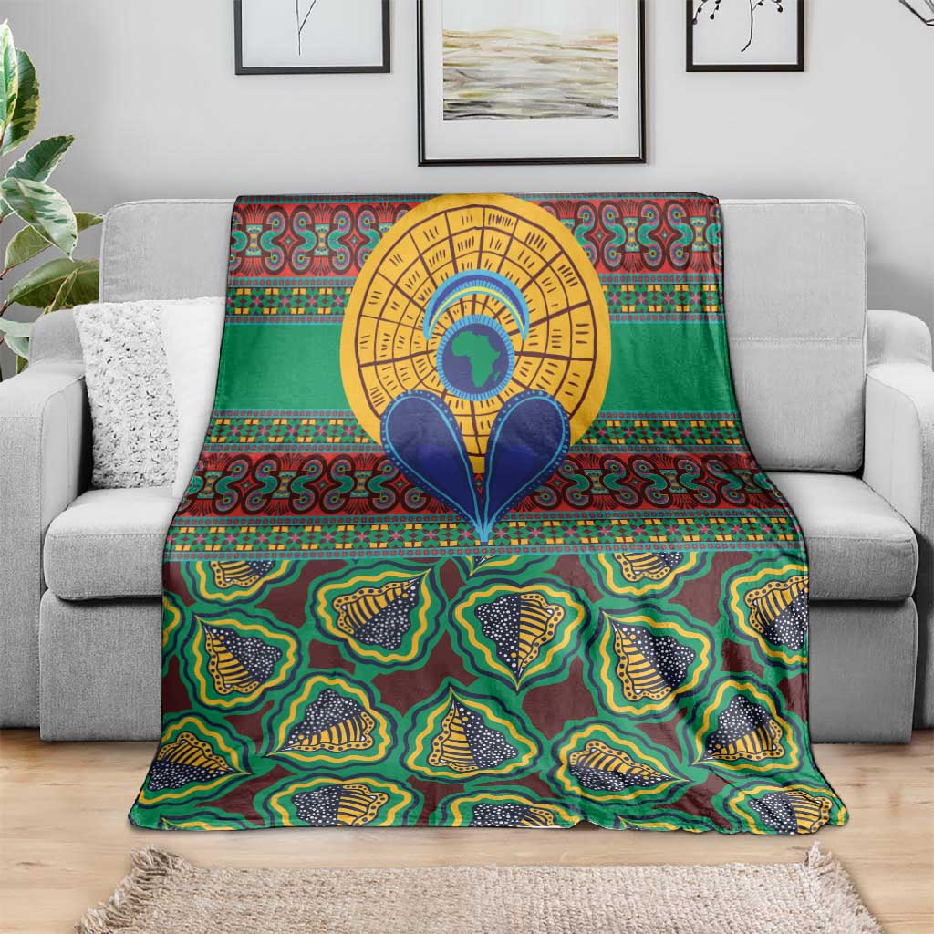 Afro Pattern Traditional Kanga Style Blanket LT9