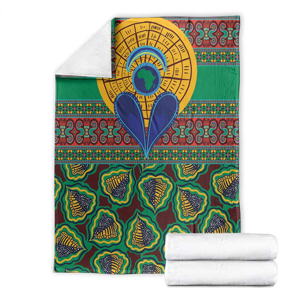 Afro Pattern Traditional Kanga Style Blanket LT9