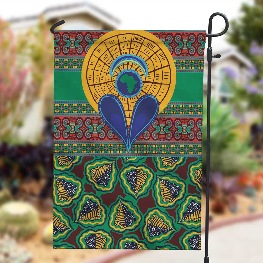 Afro Pattern Traditional Kanga Style Garden Flag LT9