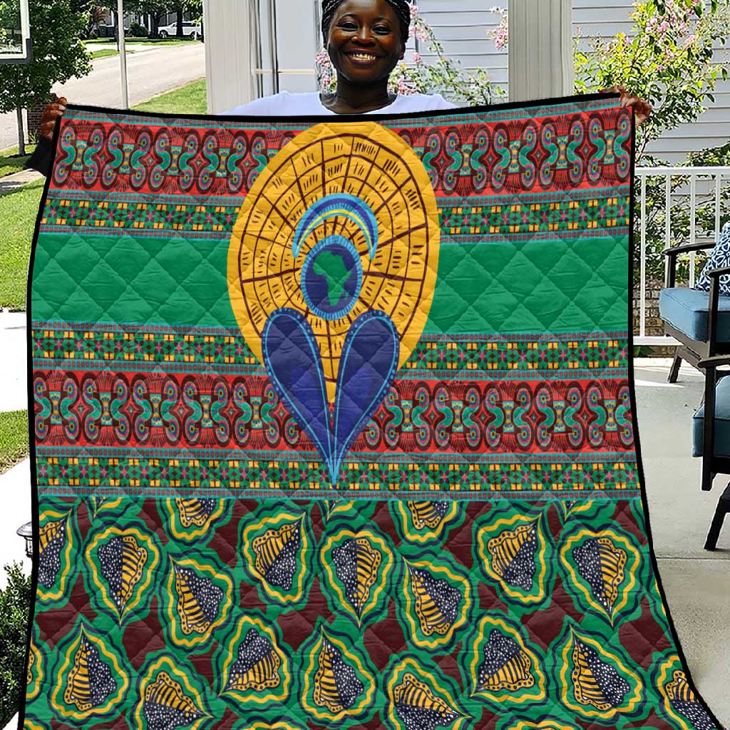 Afro Pattern Traditional Kanga Style Quilt LT9