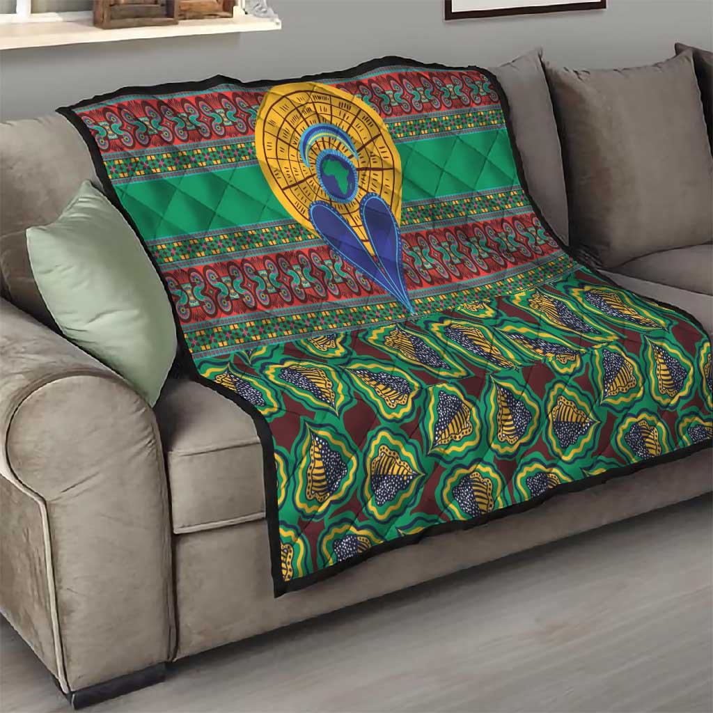 Afro Pattern Traditional Kanga Style Quilt LT9