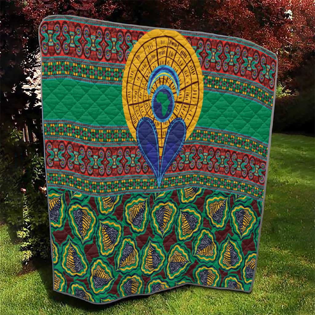 Afro Pattern Traditional Kanga Style Quilt LT9