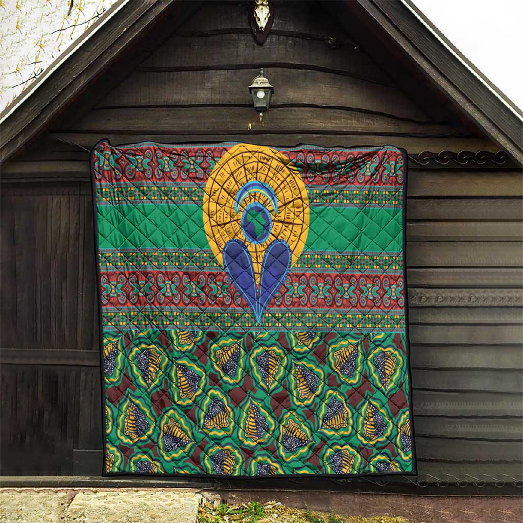 Afro Pattern Traditional Kanga Style Quilt LT9