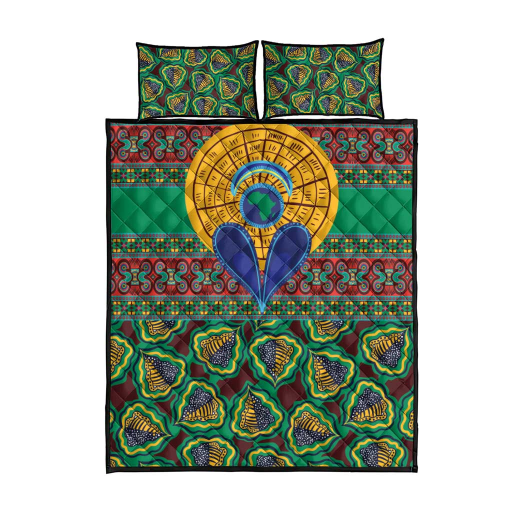 Afro Pattern Traditional Kanga Style Quilt Bed Set LT9