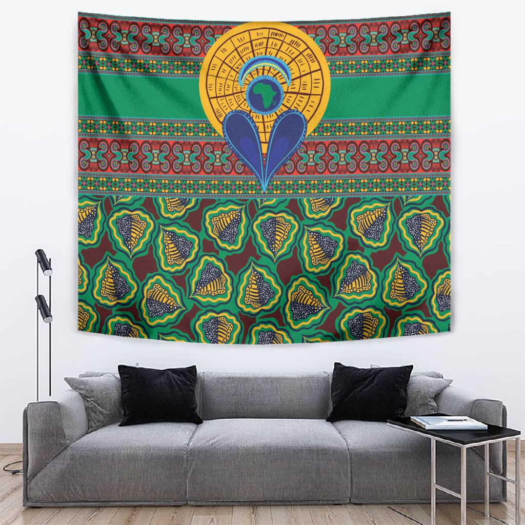Afro Pattern Traditional Kanga Style Tapestry LT9