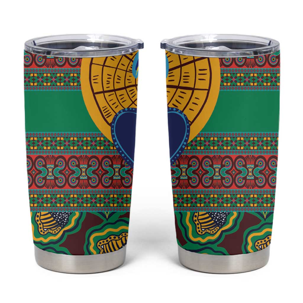 Afro Pattern Traditional Kanga Style Tumbler Cup LT9