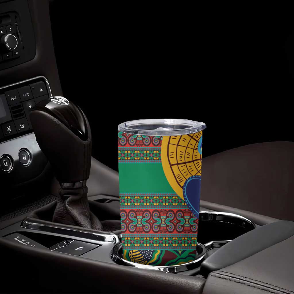 Afro Pattern Traditional Kanga Style Tumbler Cup LT9
