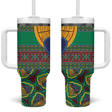 Afro Pattern Traditional Kanga Style Tumbler With Handle LT9