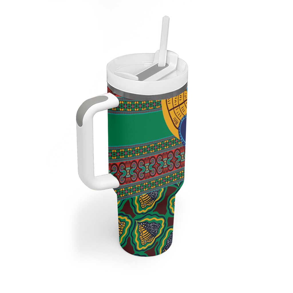 Afro Pattern Traditional Kanga Style Tumbler With Handle LT9