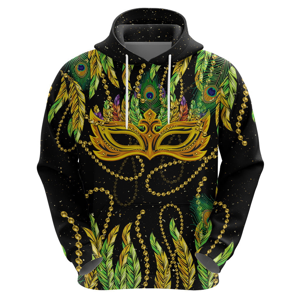 Feather Mask Mardi Gras Hoodie LT9