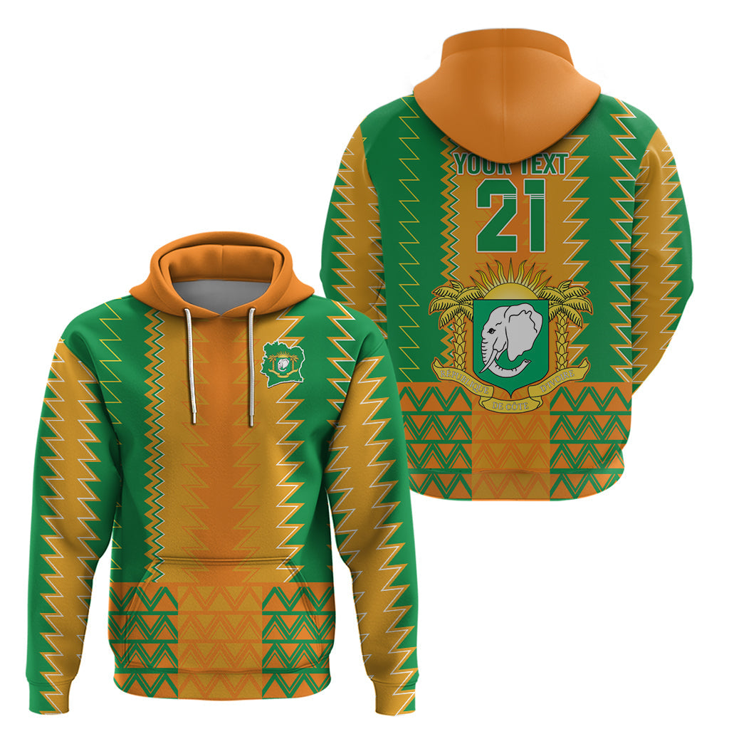 Custom Ivory Coast Football Hoodie Les Elephants 2024 Sporty Style LT9