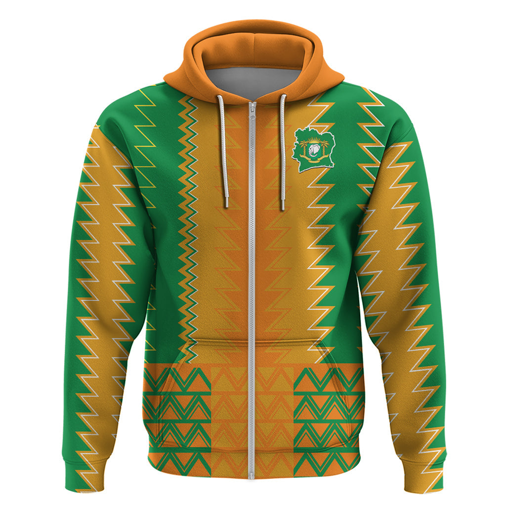 Custom Ivory Coast Football Hoodie Les Elephants 2024 Sporty Style LT9