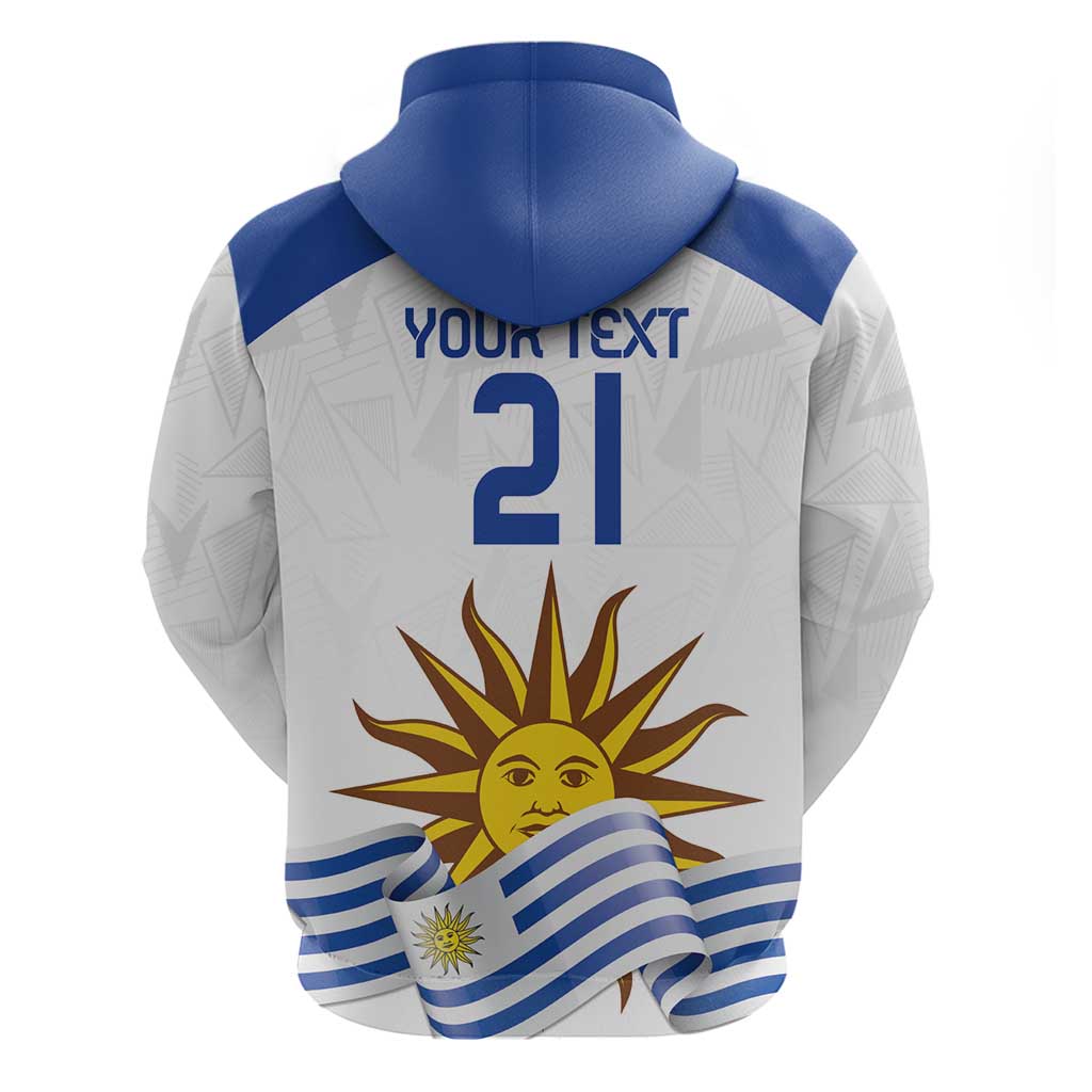 Custom Uruguay La Celeste Football Champions Hoodie Glory To The Sky Blue LT9