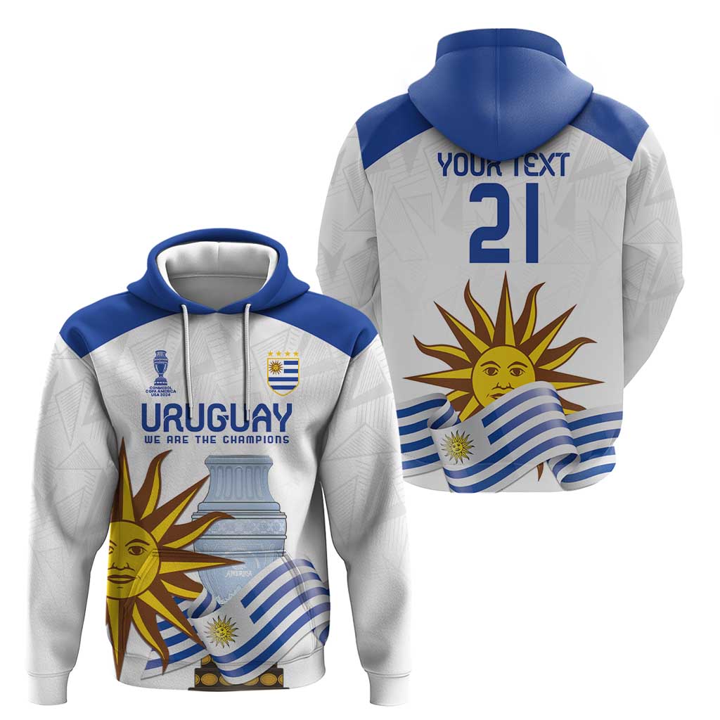 Custom Uruguay La Celeste Football Champions Hoodie Glory To The Sky Blue LT9