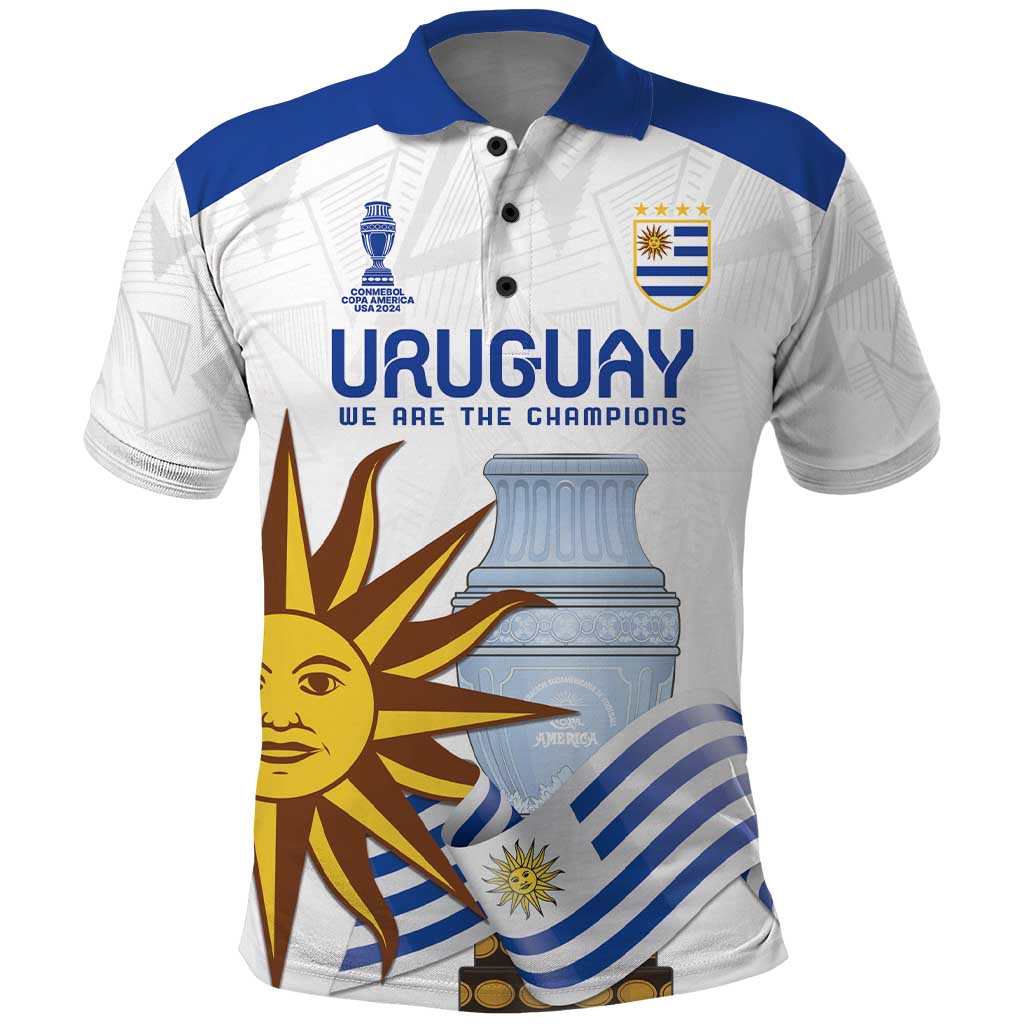 Custom Uruguay La Celeste Football Champions Polo Shirt Glory To The Sky Blue LT9