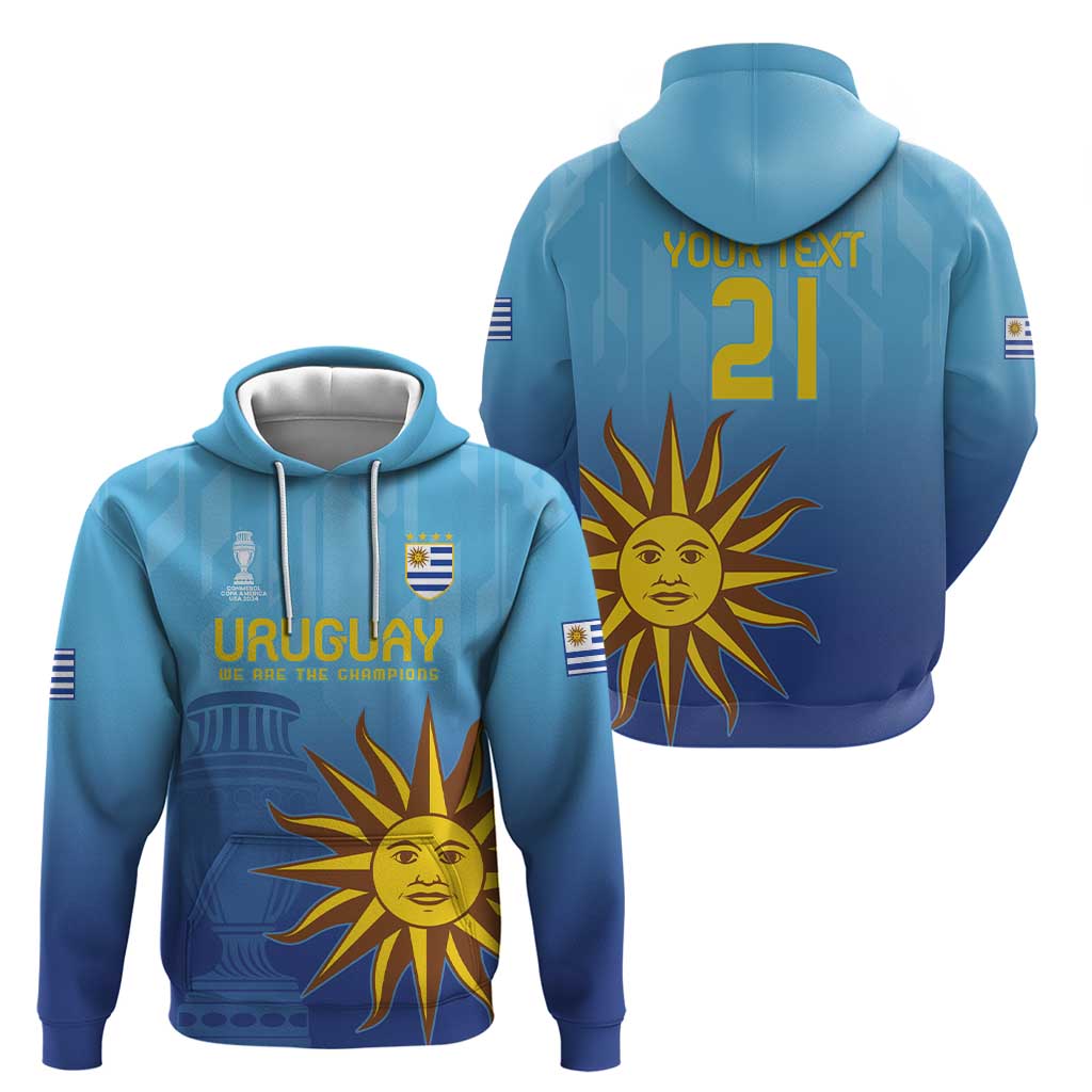 Custom Uruguay La Celeste Football Hoodie Go Champions 2024 LT9