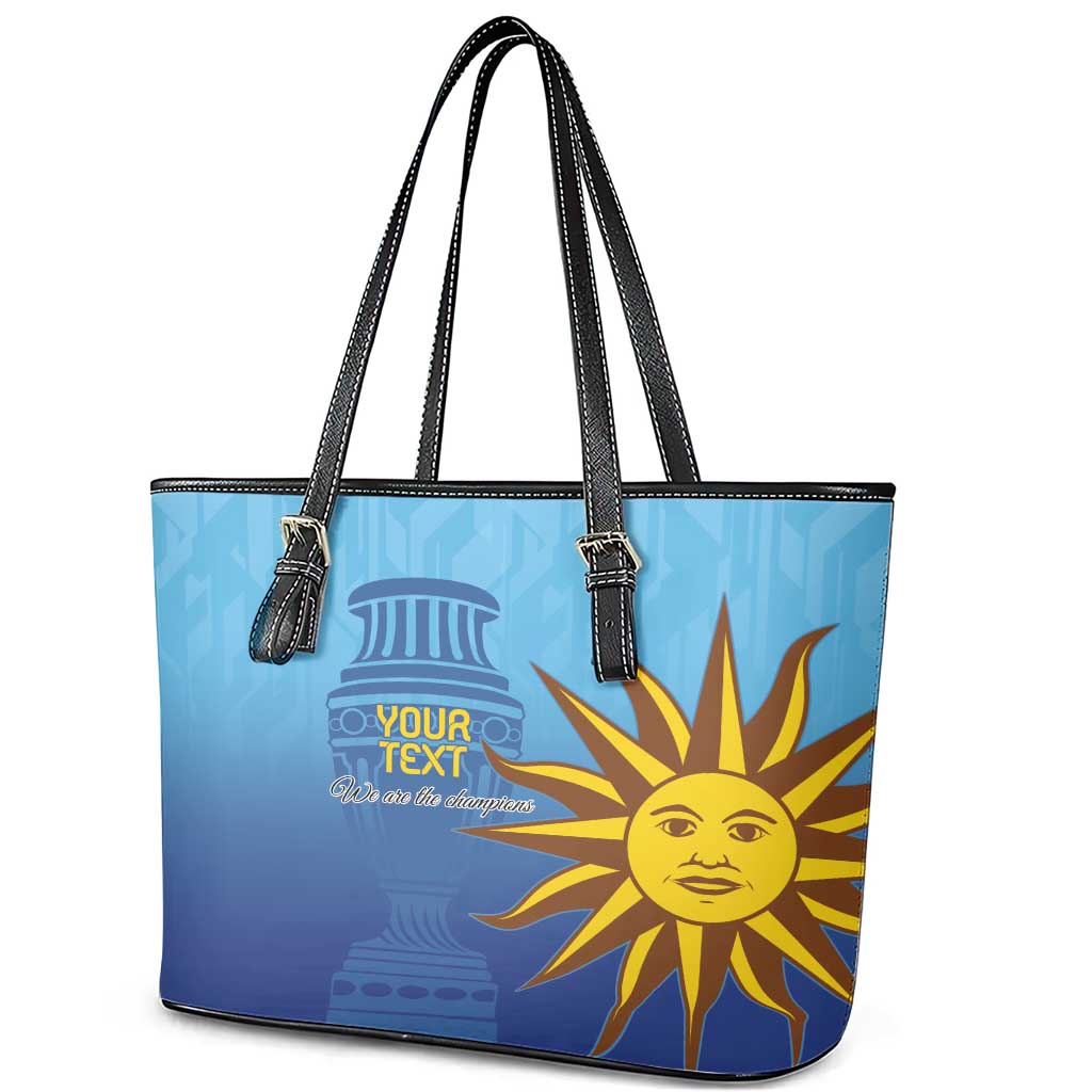 Custom Uruguay La Celeste Football Leather Tote Bag Go Champions 2024 LT9
