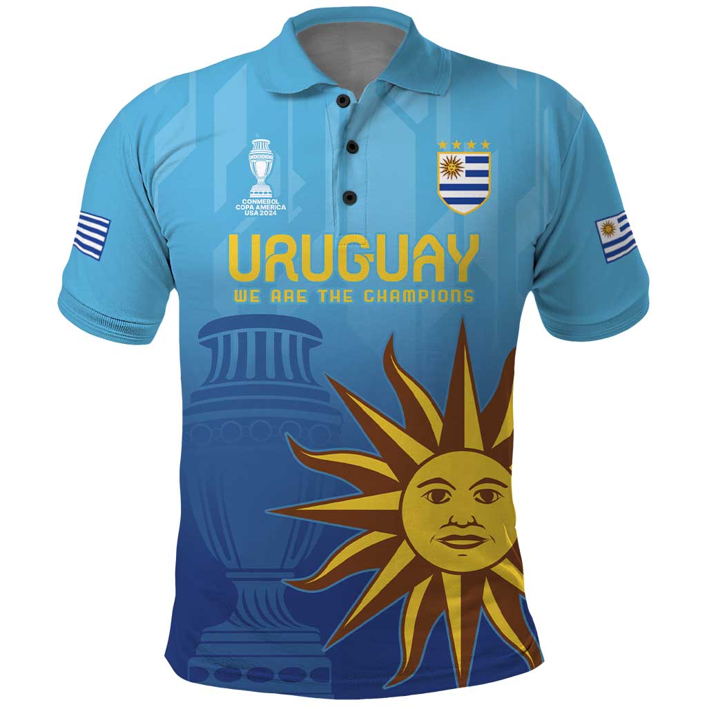 Custom Uruguay La Celeste Football Polo Shirt Go Champions 2024 LT9