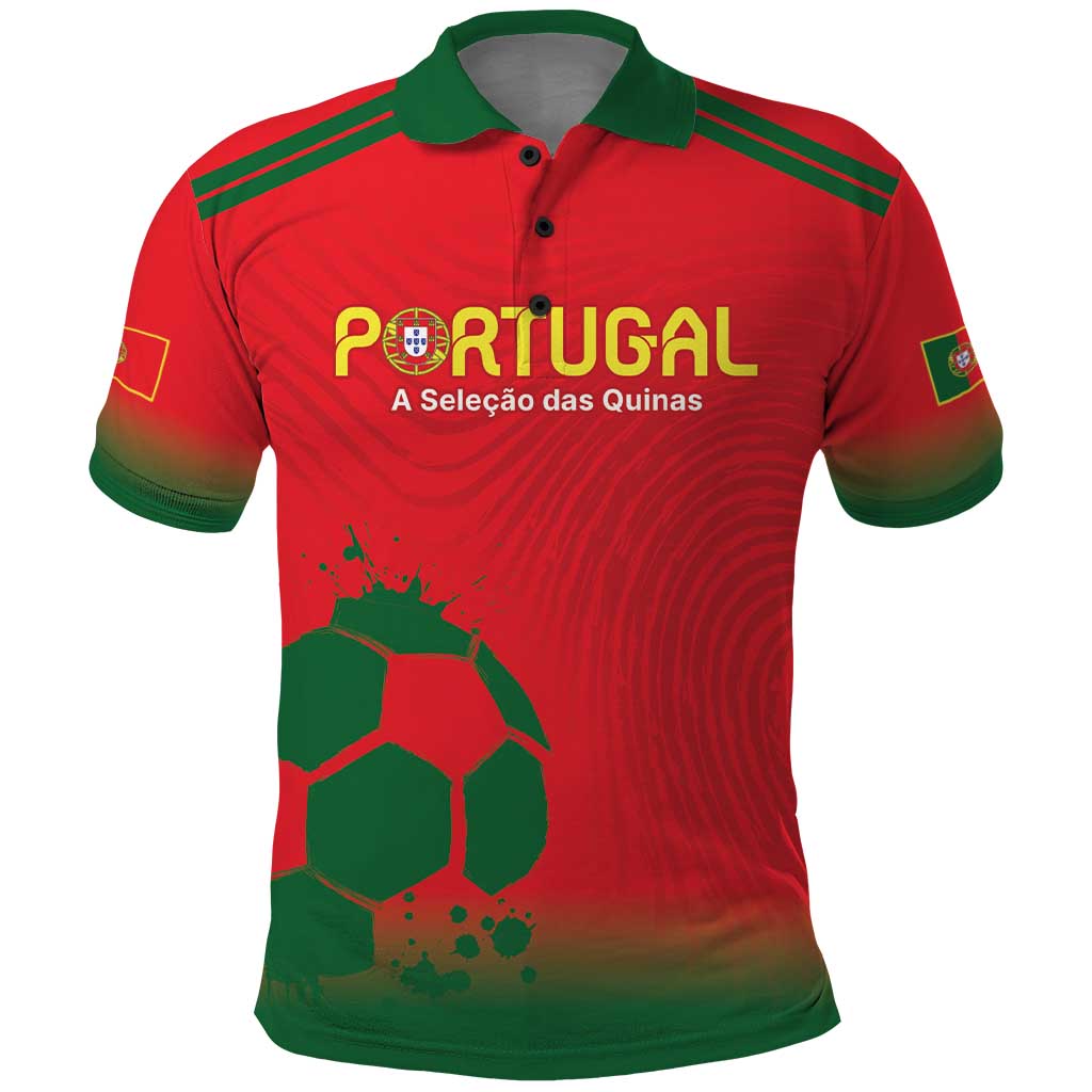 Custom Portugal Football Polo Shirt Come On A Selecao das Quinas LT9