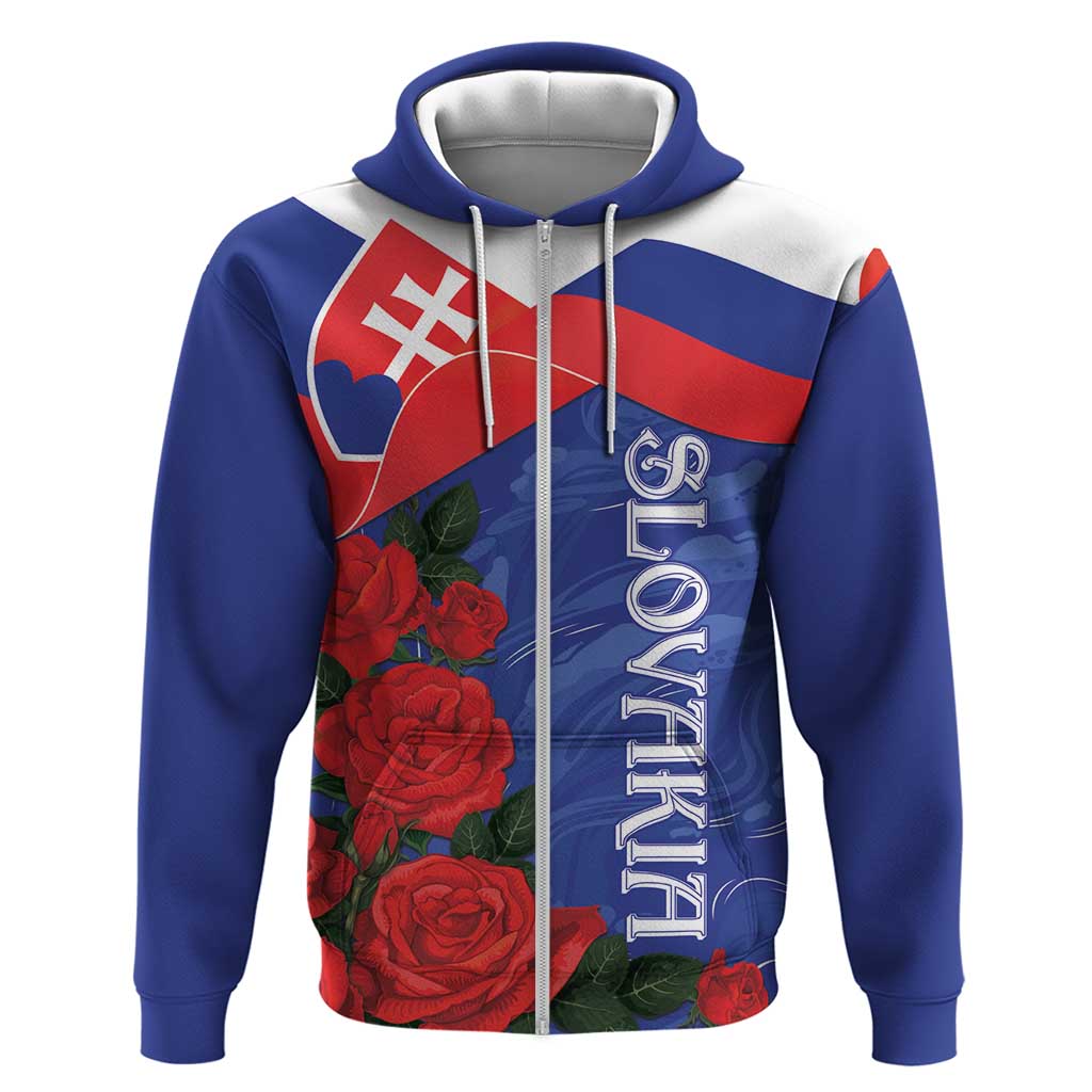 Slovakia Flag Mixed Rose Flowers Hoodie LT9