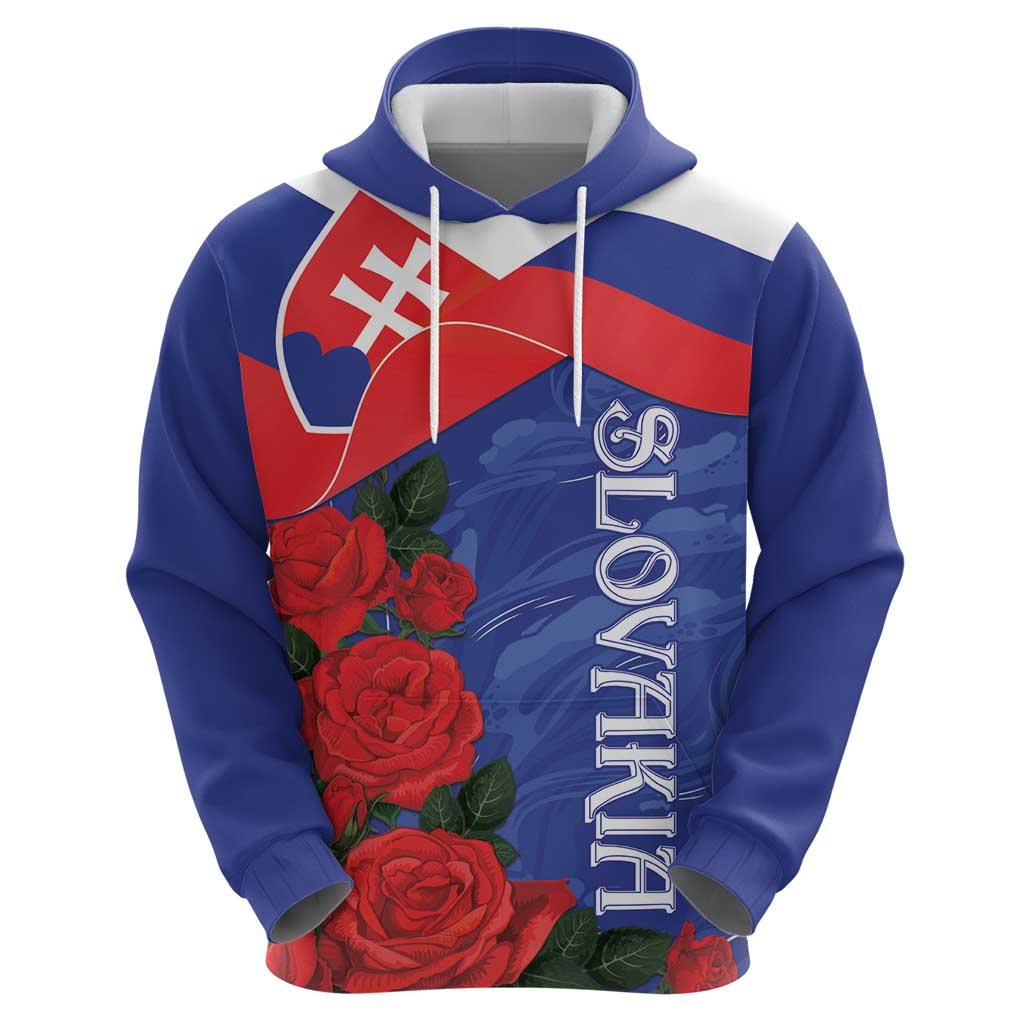 Slovakia Flag Mixed Rose Flowers Hoodie LT9