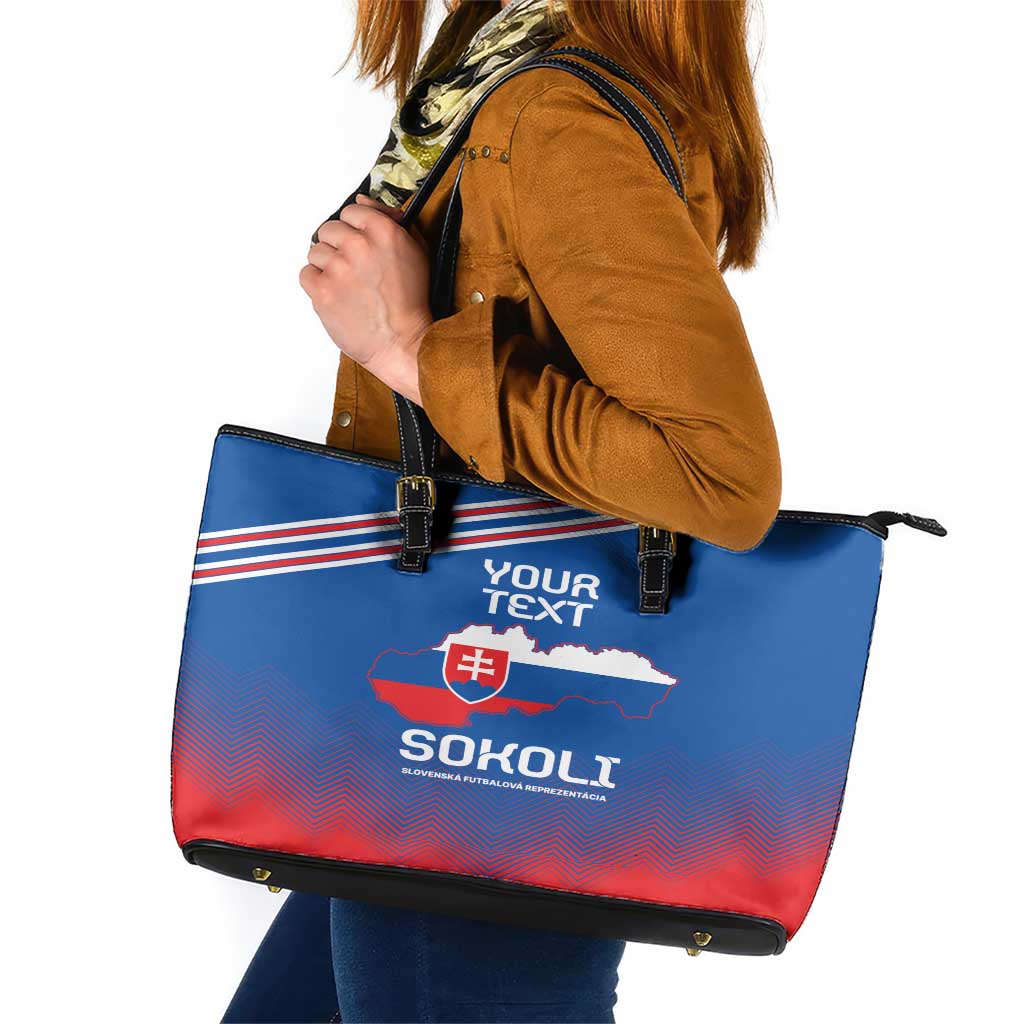 Custom Slovakia Football Leather Tote Bag Come On Sokoli Falcons LT9